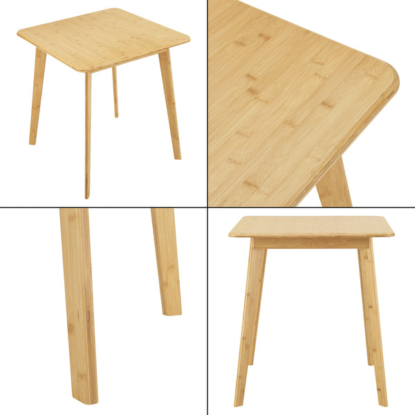 Mesa de comedor Närpes para 2 personas Bambú 75x70x70 cm [en.casa]