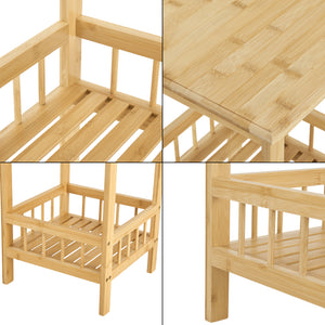 Estantería de pie Pyhäjärvi Bambú 79x33x33 cm Natural [en.casa]