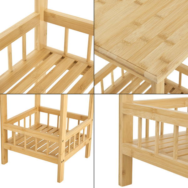 Estantería de pie Pyhäjärvi Bambú 79x33x33 cm Natural [en.casa]