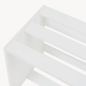 Mesa auxiliar Rønde aglomerado 43 x 64 x 33 cm blanco [en.casa]