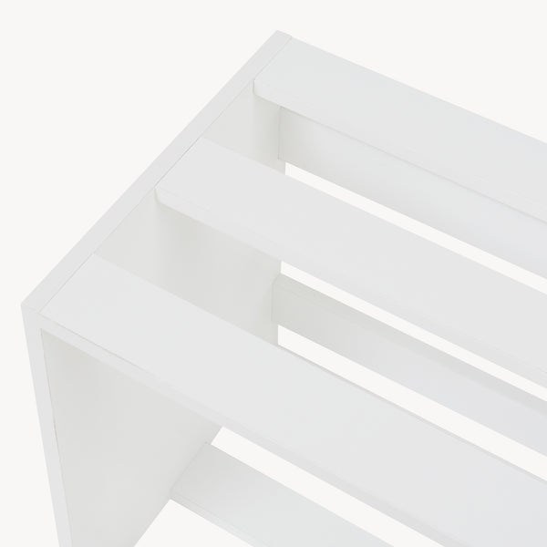 Mesa auxiliar Rønde aglomerado 43 x 64 x 33 cm blanco [en.casa]