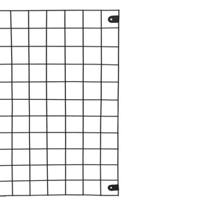 Rejilla de pared Sæby Metal 75 x 55 cm Negro [en.casa]