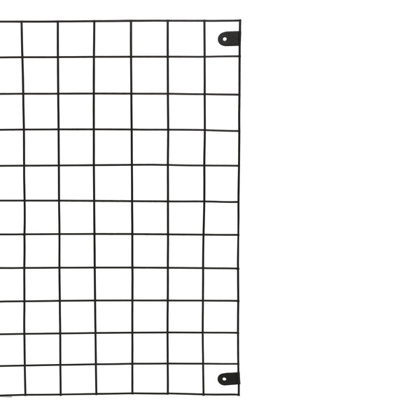 Rejilla de pared Sæby Metal 75 x 55 cm Negro [en.casa]