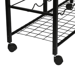 Carrito de servicio Rønnede Metal Negro [en.casa]