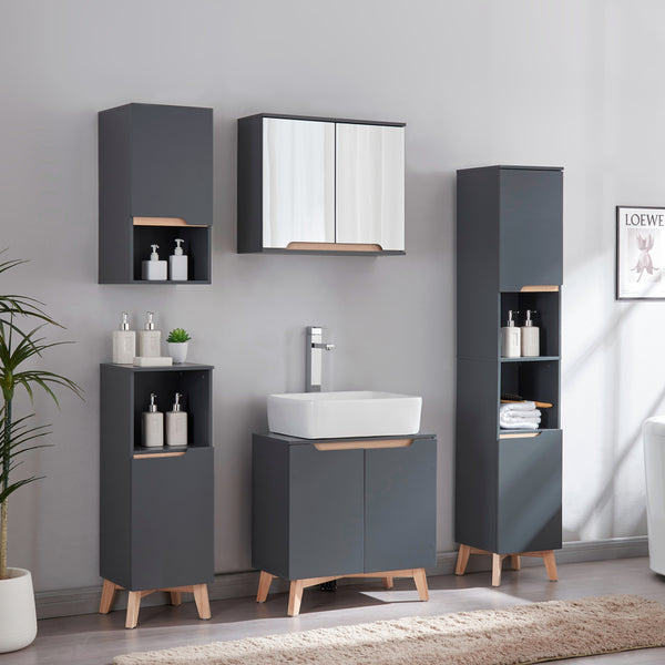 Armario con espejo Gescher [en.casa]