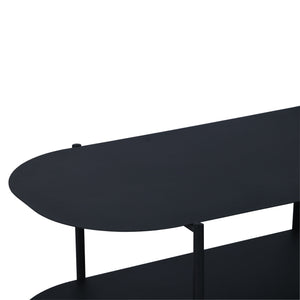 Mesa de centro Enebakk 112x62x40,5cm Negro, mate [en.casa]