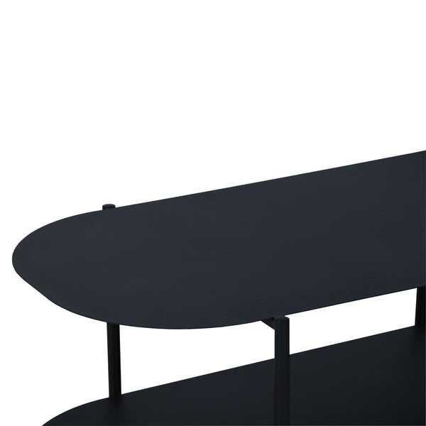 Mesa de centro Enebakk 112x62x40,5cm Negro, mate [en.casa]