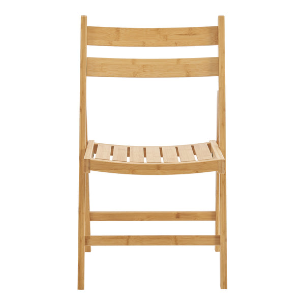 Silla plegable Gran de bambú en set de 2 [en.casa]