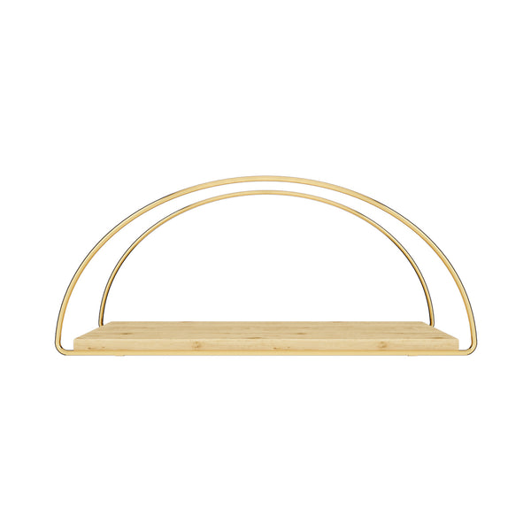 Estantería de pared Mynämäki 39x16x17 cm color dorado [en.casa]