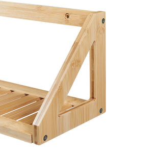 Conjunto de estantes de pared Gjerdrum 2 piezas 43x15x15cm Bambú [en.casa]