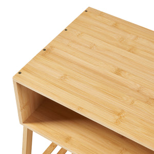 Mesita de noche Håbo 50x45x36 cm Bambú [en.casa]