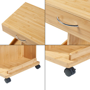 Mesa rodante Jokkmokk 56,5x43x43 cm Bambú [en.casa]