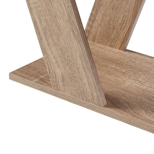Mesa auxiliar Nome 60x22x57cm aspecto roble [en.casa]
