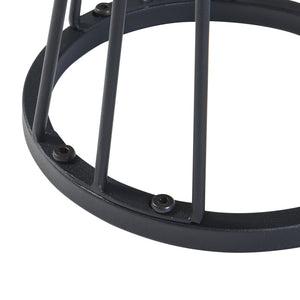 Soporte para plantas Fossbergom con 2 estantes Negro/Aspecto roble [en.casa]