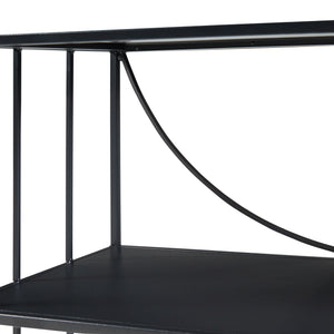 Mesa consola Baarn 65,5x70x32 cm Negro [en.casa]