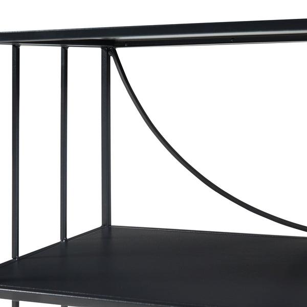 Mesa consola Baarn 65,5x70x32 cm Negro [en.casa]