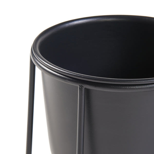 Soporte para plantas Nesseby juego de 2 piezas metal negro [en.casa]