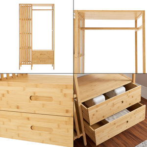 Perchero Varanger 185x100x45 cm Bambú [en.casa]