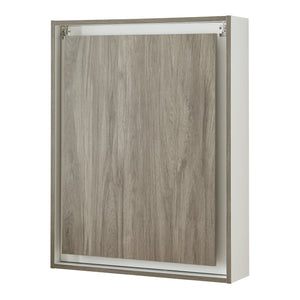 Mesa abatible de pared Greve Blanco / aspecto madera [en.casa]