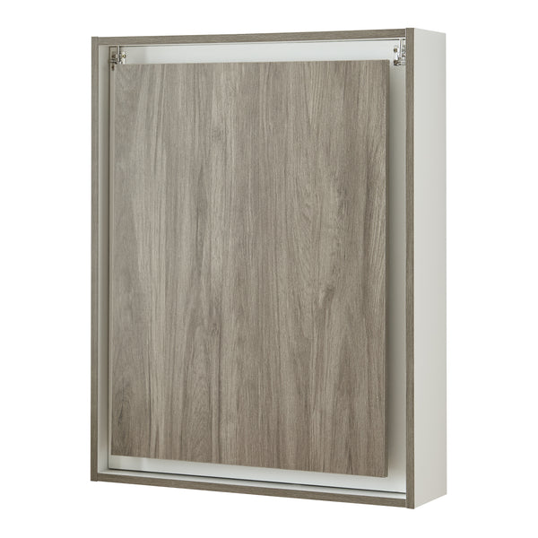 Mesa abatible de pared Greve Blanco / aspecto madera [en.casa]