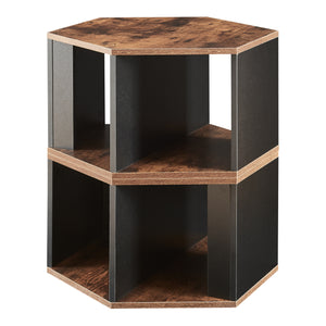 Conjunto de mesa de centro Molde de 2 piezas Negro/Aspecto nogal [en.casa]