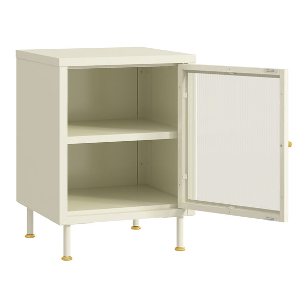 Armario auxiliar Lindau 56x40x40 cm crema blanca [en.casa]