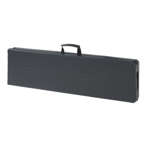 Conjunto de banco plegable Mark 2 piezas aspecto ratán negro [en.casa]