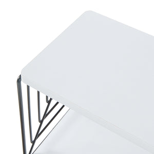 Estante de pared Moss 39x18x23 cm Negro/Blanco [en.casa]