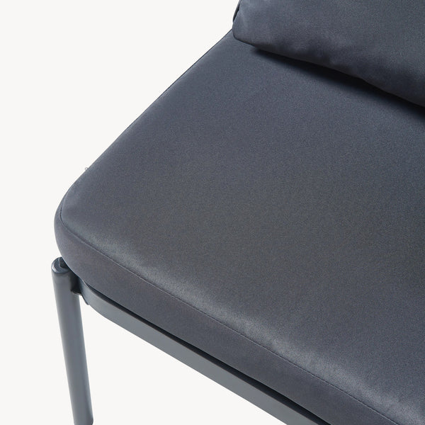 Conjunto de muebles de jardín Accettura 3 piezas Aluminio Gris [casa.pro]