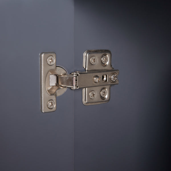 Armario con espejo Overath 60x20x50 cm Gris [en.casa]