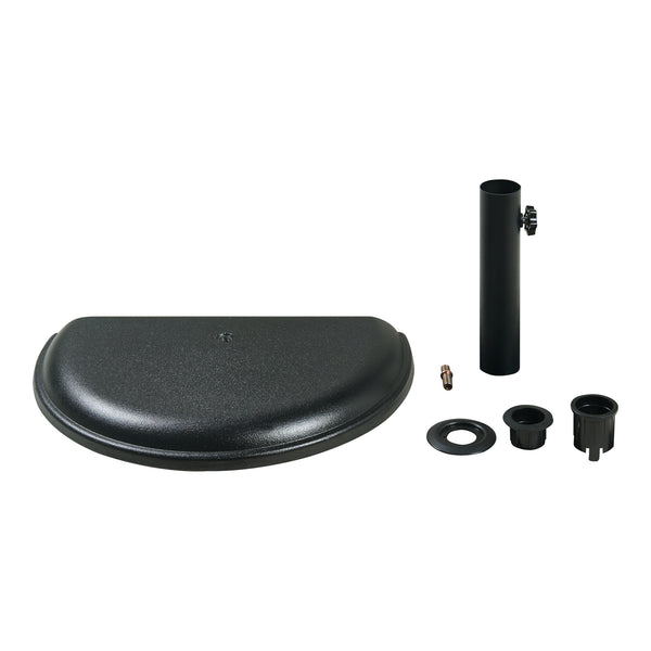 Base para sombrilla Bisenti de hormigón 45x29x4,5 cm Negro 10 kg [casa.pro]