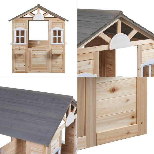 Casa de juegos Acciano 131x113x97 cm madera de abeto [casa.pro]
