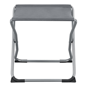 Taburete y mesa de camping 2 en 1 Barete 47x47x37 cm Gris [en.casa]
