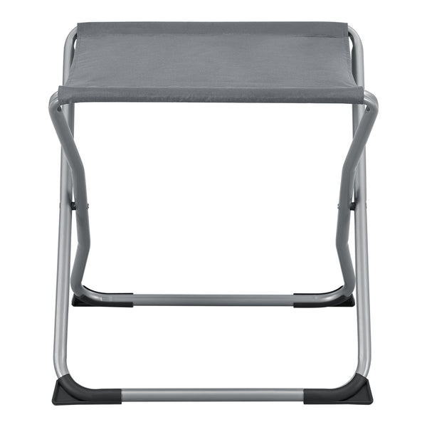 Taburete y mesa de camping 2 en 1 Barete 47x47x37 cm Gris [en.casa]