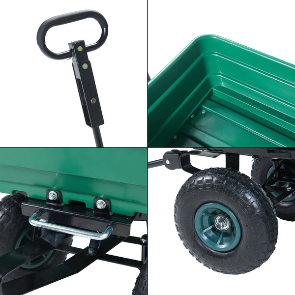 Carrito Corfinio 111x51 cm máx. 250kg Verde/Negro [pro.tec]