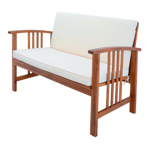 Conjunto de muebles de jardín Brissogne de 4 piezas, madera de acacia con certificación FSC® [en.casa]