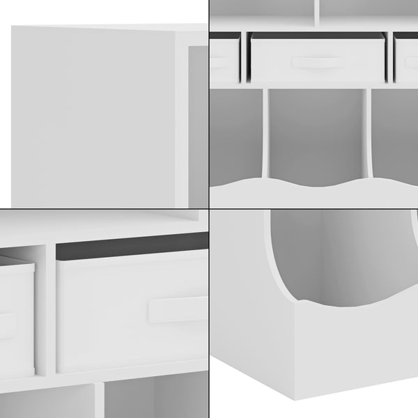 Estantería para niños Vastesa 75x80x40 cm Blanco [en.casa]