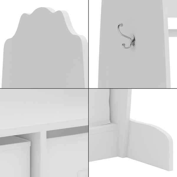 Perchero infantil Moskenes 107x95x61 cm Blanco [en.casa]