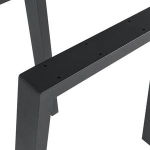 Juego de 2 estructuras de mesa Kraftisried 72x70cm Negro [en.casa]