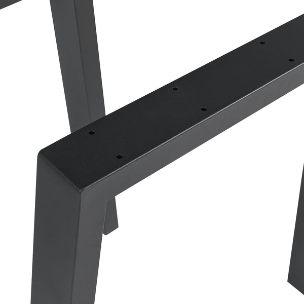 Juego de 2 estructuras de mesa Kraftisried 72x70cm Negro [en.casa]