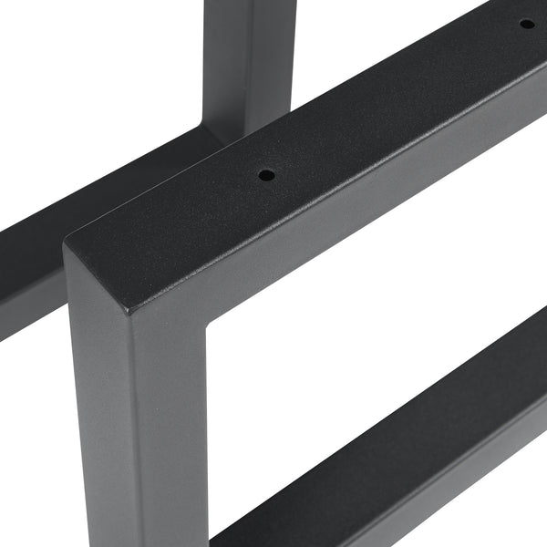 Juego de 2 estructuras de mesa Lunderskov 35x50cm Negro [en.casa]