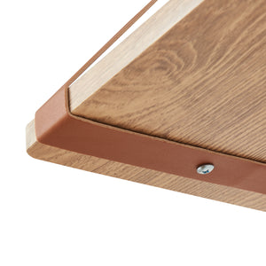 Conjunto de estantes de pared Utsira 48/60 x 20 x 30 cm 2 piezas aspecto roble/marrón [en.casa]