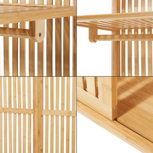 Perchero Ypäjä 187x80x47 cm Bambú [en.casa]