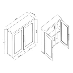 Conjunto de muebles de baño Namsskogan de 4 piezas. Aspecto nogal [en.casa]