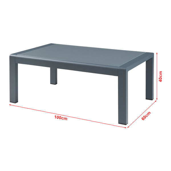 Conjunto de muebles de jardín Avise 5 piezas aluminio [casa.pro]