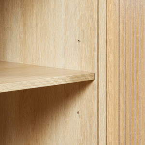Aparador Landskrona con 2 puertas MDF 115x40x90cm - Roble [en.casa]