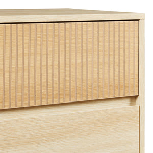 Cómoda Landskrona 80x80x40 cm con 3 cajones en aspecto roble [en.casa]
