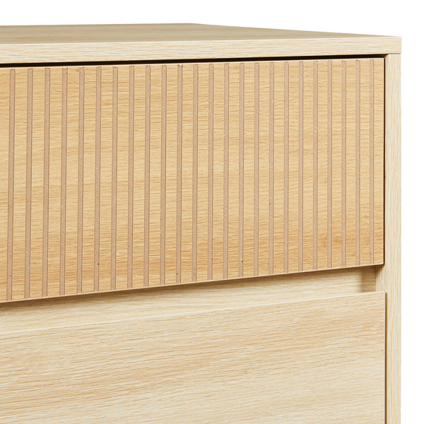 Cómoda Landskrona 80x80x40 cm con 3 cajones en aspecto roble [en.casa]