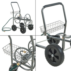 Carro para manguera Gelibolu para manguera de 3/4 pulgadas máx. 65 m Gris [pro.tec]