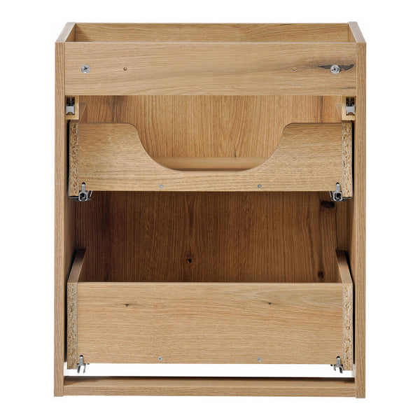 Lavabo Skelbolu 50x57x39 cm Espejo LED Aspecto roble [en.casa]